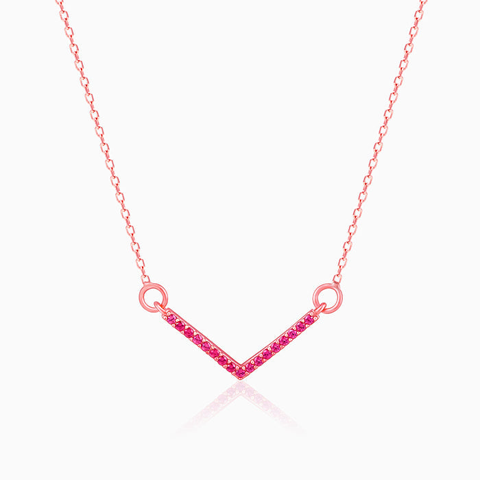 Rose Gold Blushing V Necklace