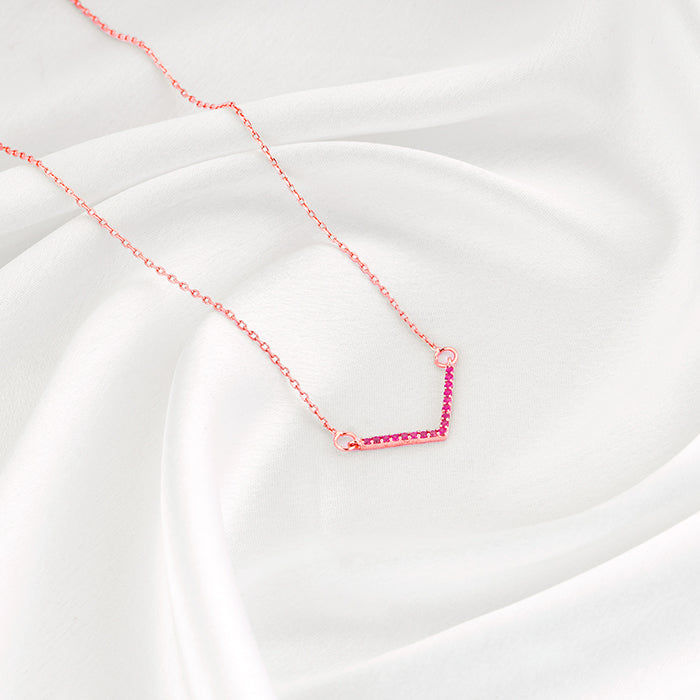 Rose Gold Blushing V Necklace