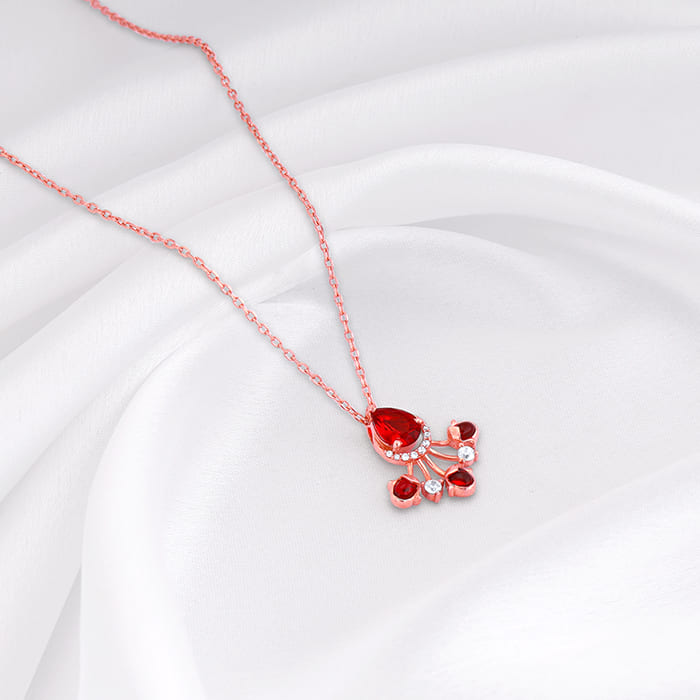 Rose Gold Liberty of Love Pendant with Link Chain