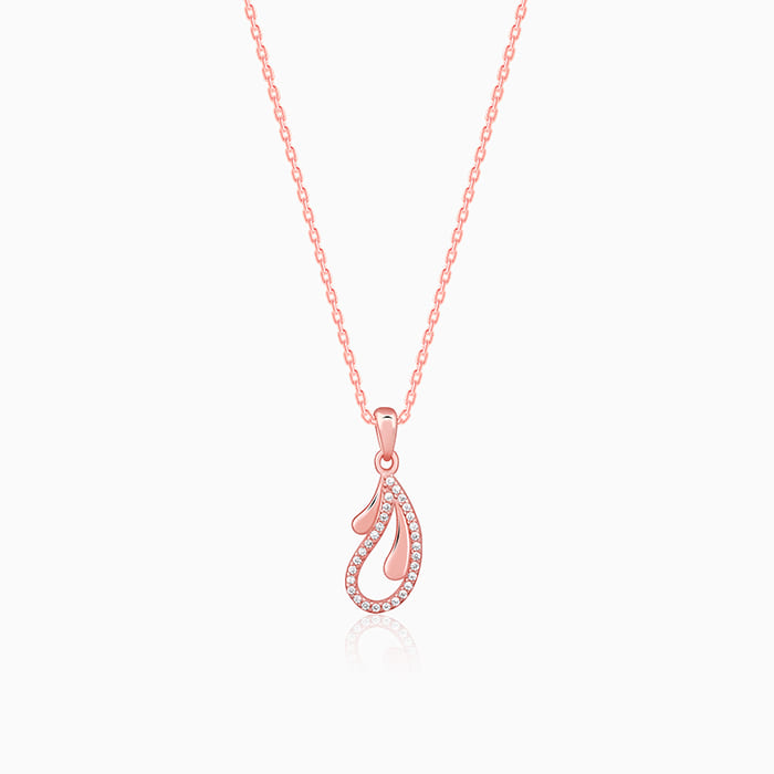 Rose Gold Specially You Pendant With Link Chain