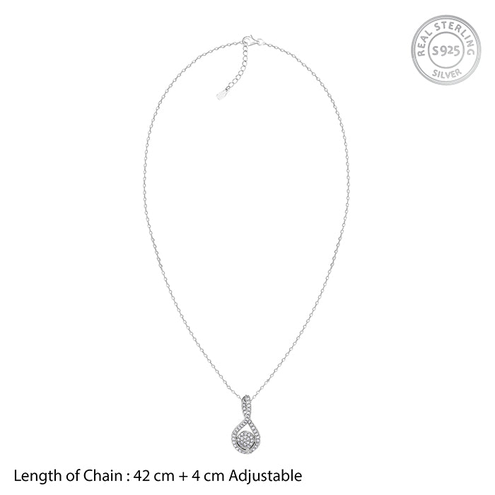 Silver Your Bling Pendant With Link Chain
