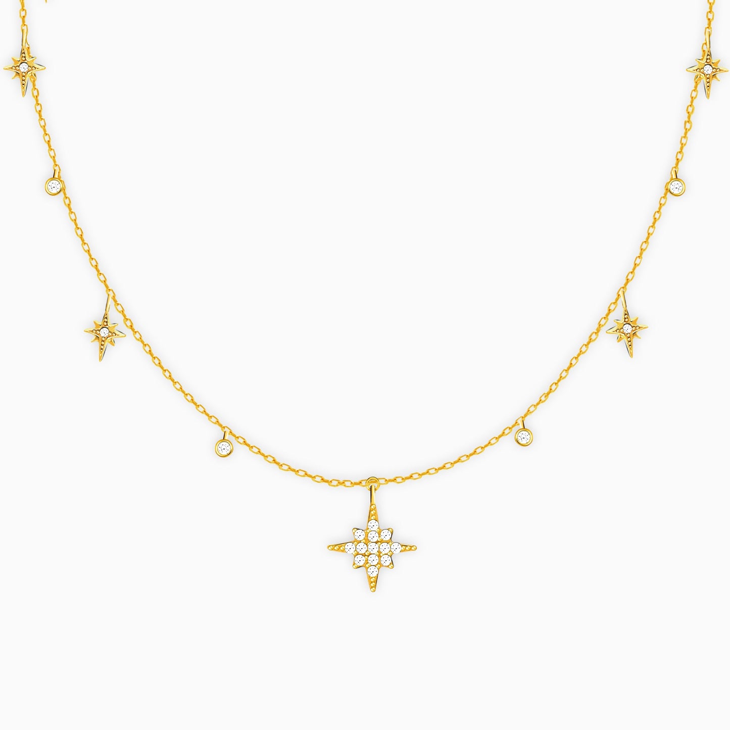 Golden Constellation Drop Necklace
