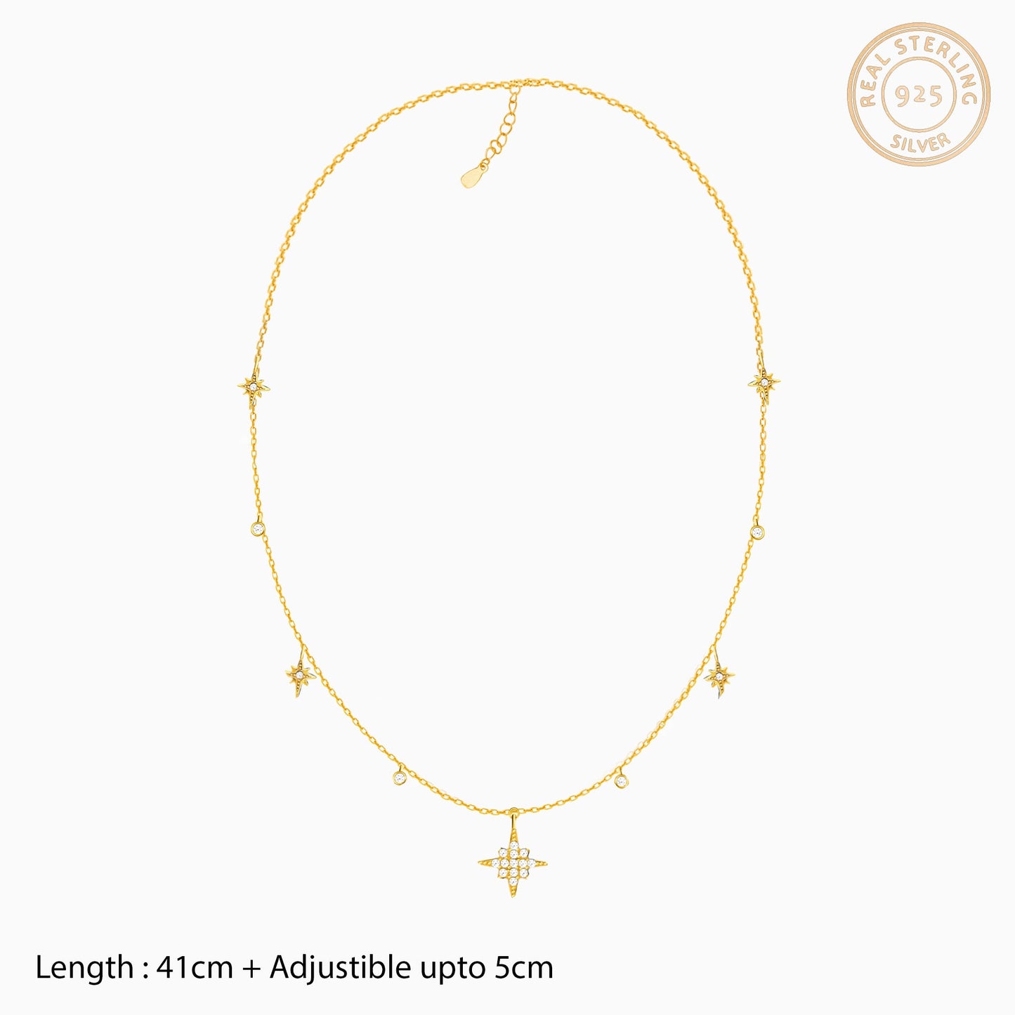 Golden Constellation Drop Necklace