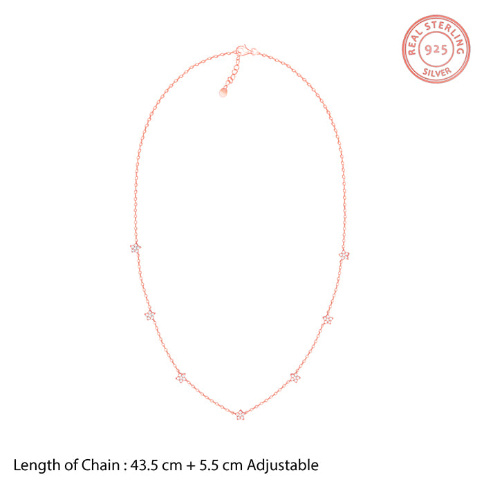 Rose Gold Star Constellation Necklace