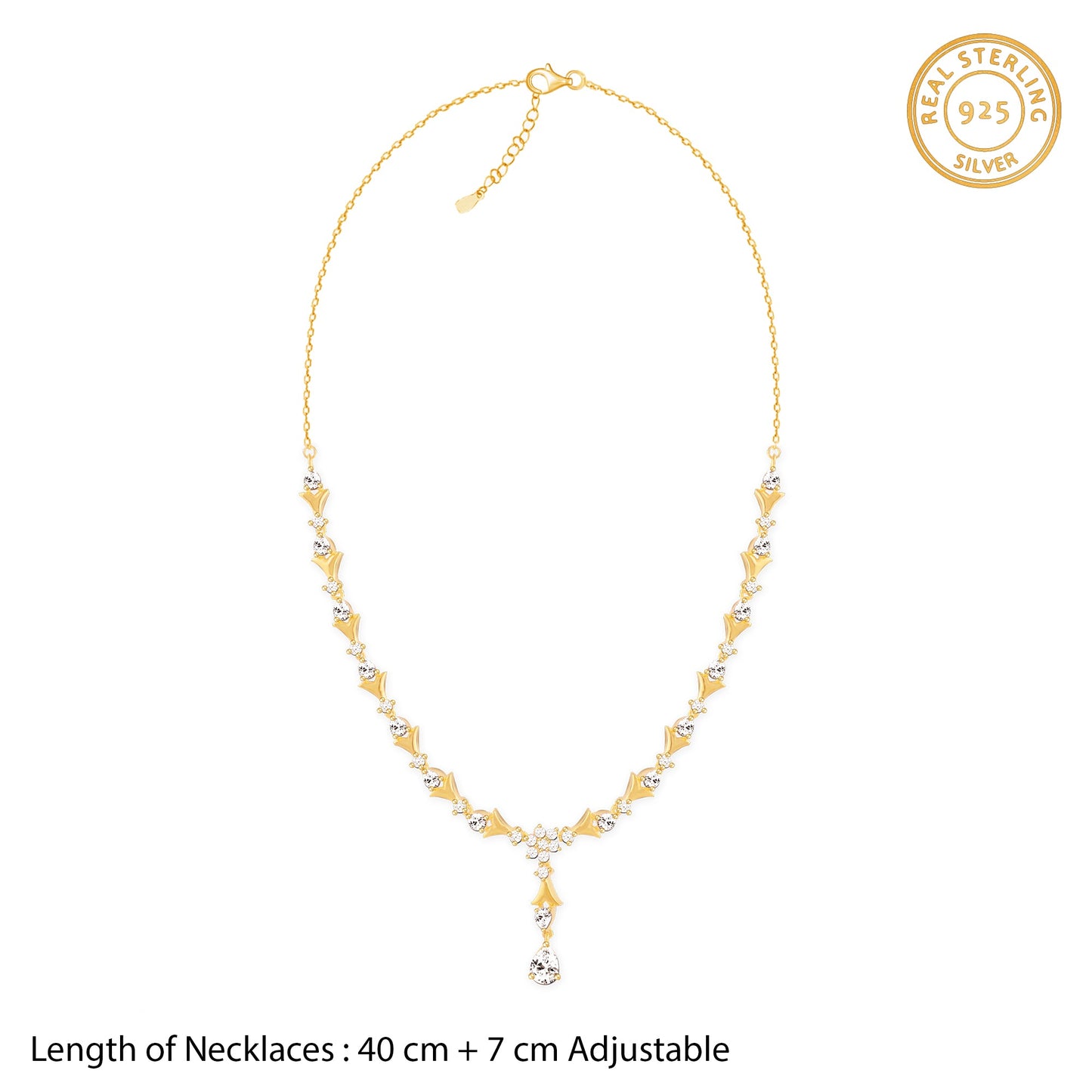 Golden Glinting Joy Zircon Pendant