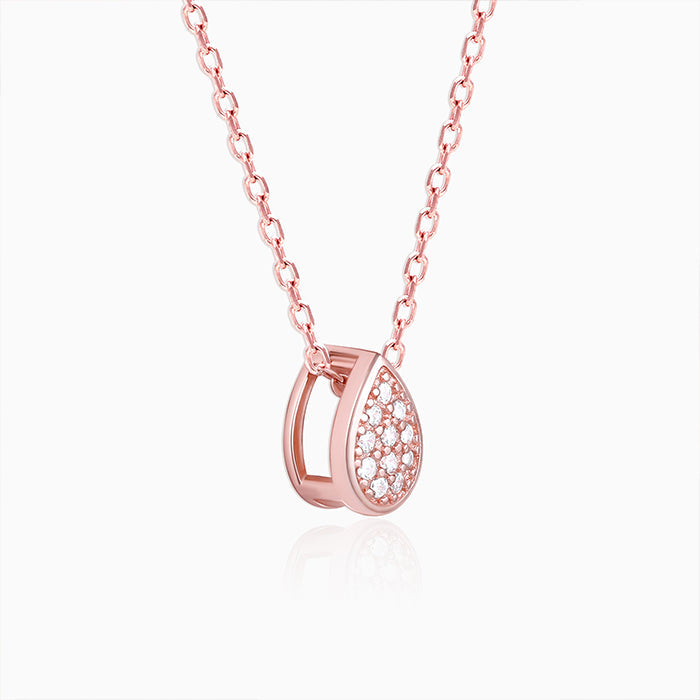 Rose Gold Studded Swayer Necklace