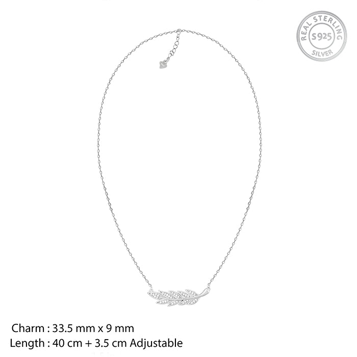Silver Leafy Elegance Necklace