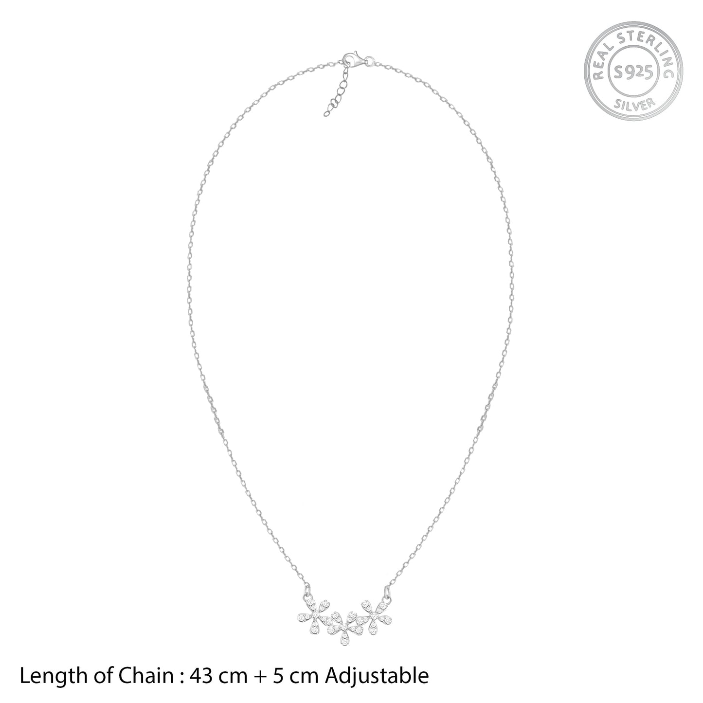 Silver Floral Enchantment Necklace