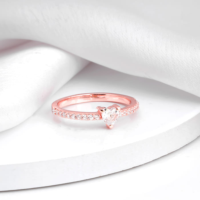 Rose Gold Love Bling Ring
