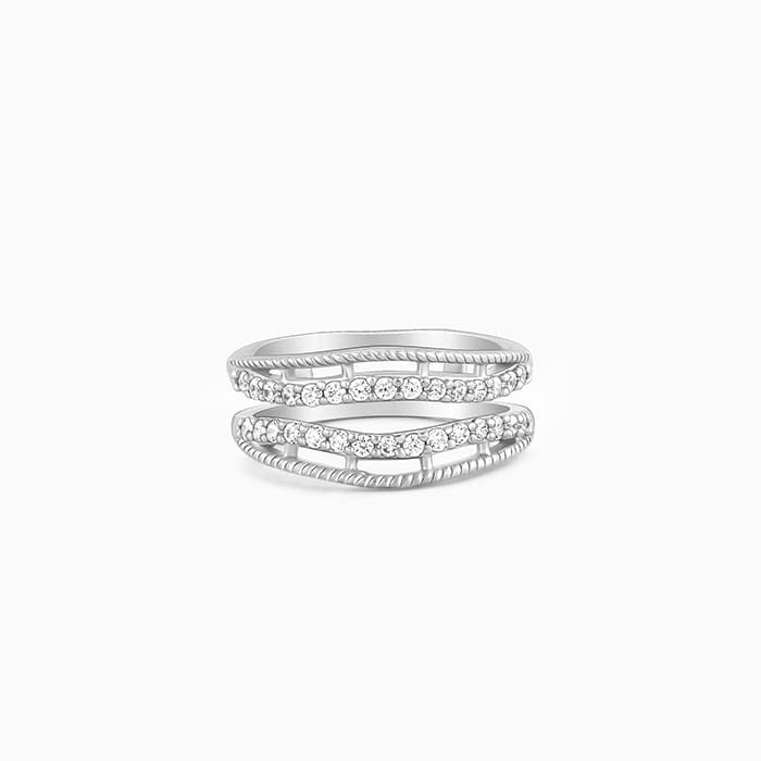 Silver Promenade Faux Stack Ring