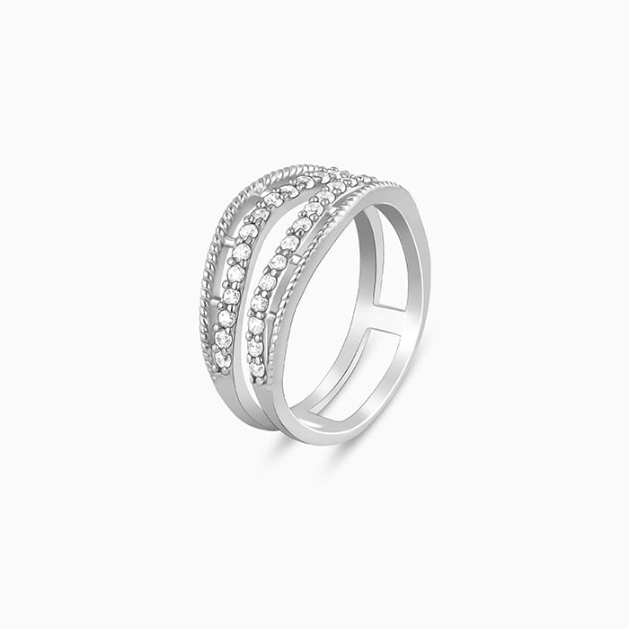 Silver Promenade Faux Stack Ring