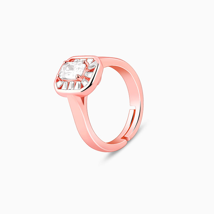 Rose Gold Joyful Square Ring