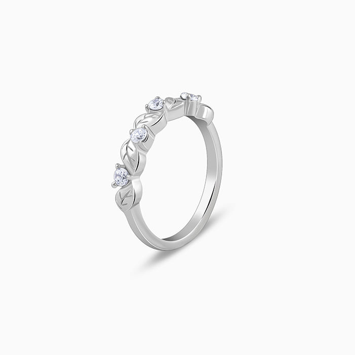 Silver Minimalist Wreath Ring