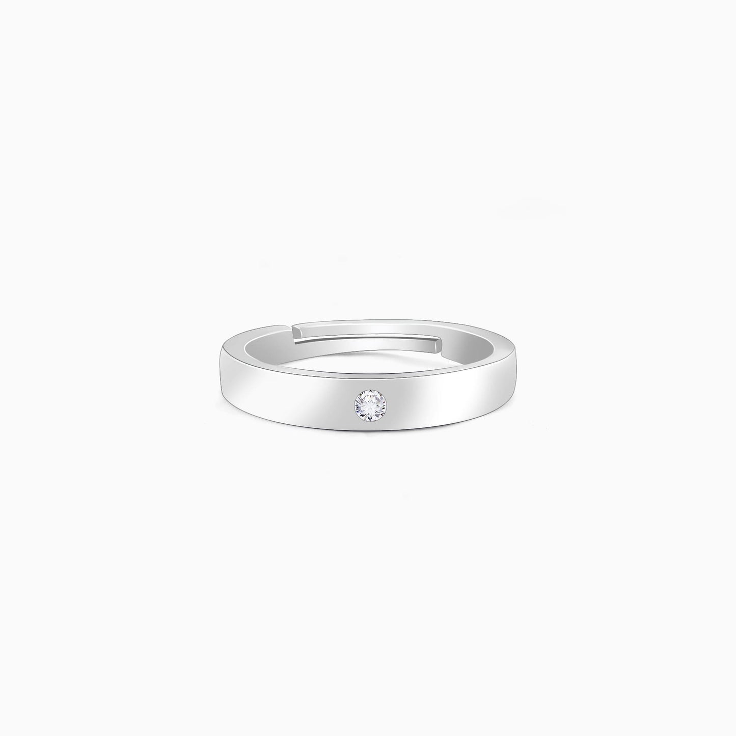 Silver Zircon True Love Ring