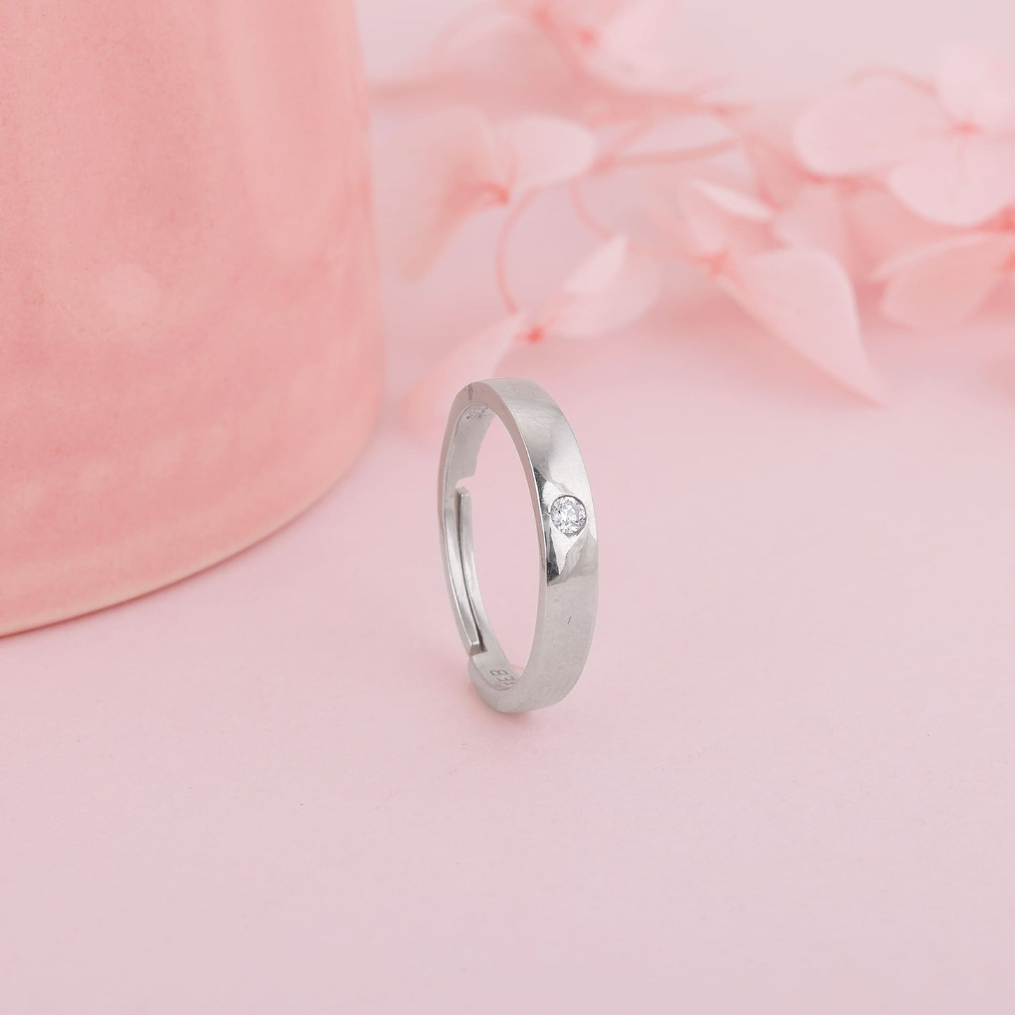 Silver Zircon True Love Ring