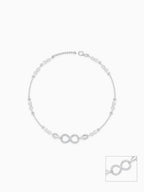 Silver Graceful Infinity Anklet