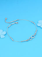 Silver Graceful Infinity Anklet