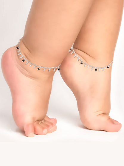 Silver Sweet Sparkle Kids Anklet (3-5 yrs)