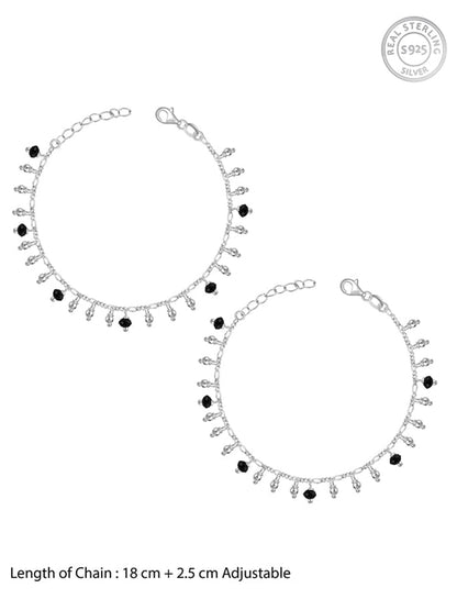Silver Sweet Sparkle Kids Anklet (3-5 yrs)