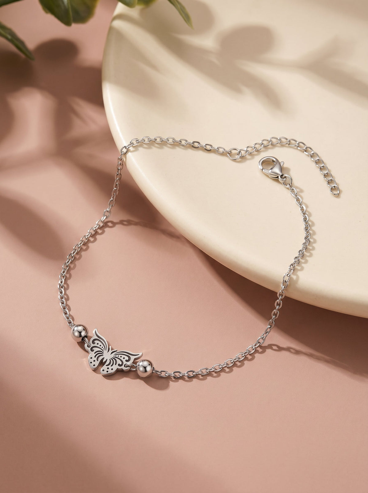 Silver Gypsy Butterfly Anklet