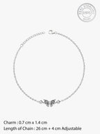 Silver Gypsy Butterfly Anklet