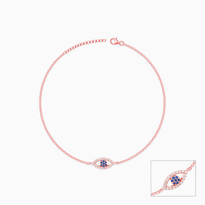Rose Gold The Evil Eye Anklet