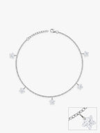 Silver Star Charmed Anklet