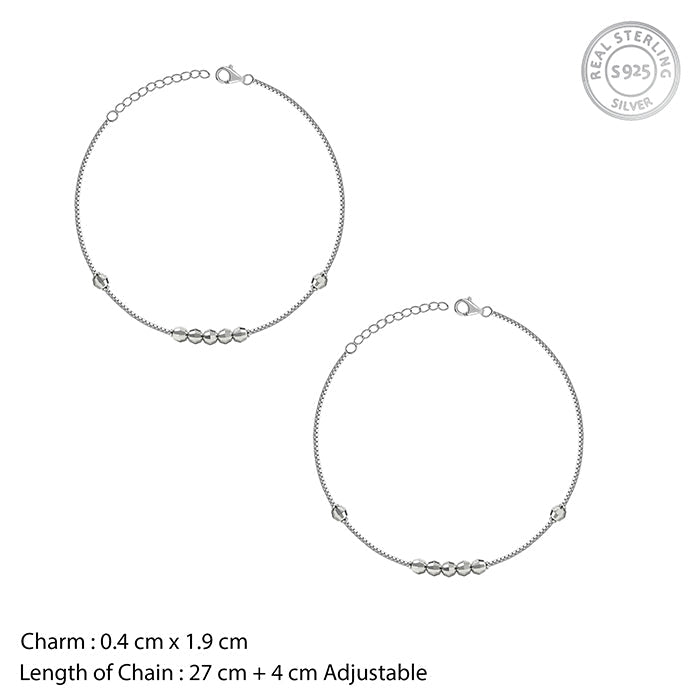 Silver Orbit Anklet