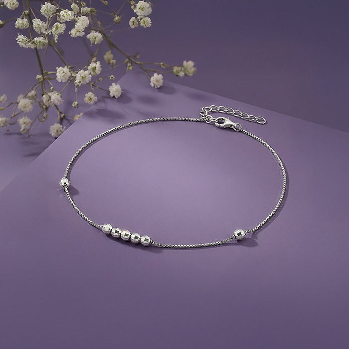 Silver Orbit Anklet