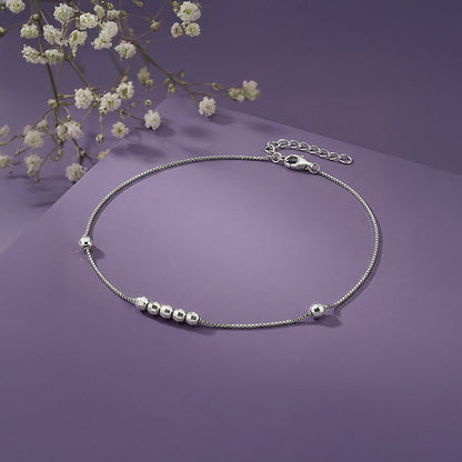 Silver Orbit Anklet