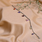 Oxidised Multi Tone Charm Bracelet