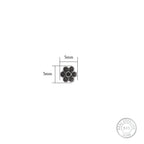 Oxidised Silver Floral Nose Pin
