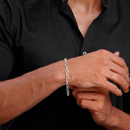 Silver Delink Bracelet For Him