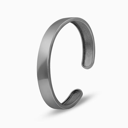 Black Rhodium Gladiator Half Kada For Him