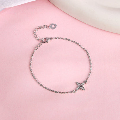 Silver May Flower Bracelet