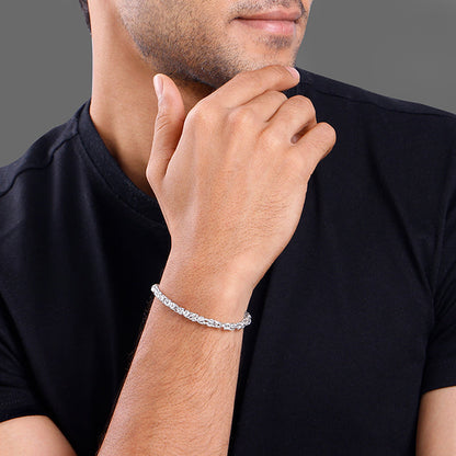 Silver Lustreline Bracelet For Him
