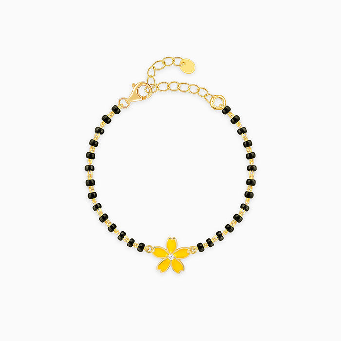 Golden Yellow Flower Kids Bracelet (0-2 years)