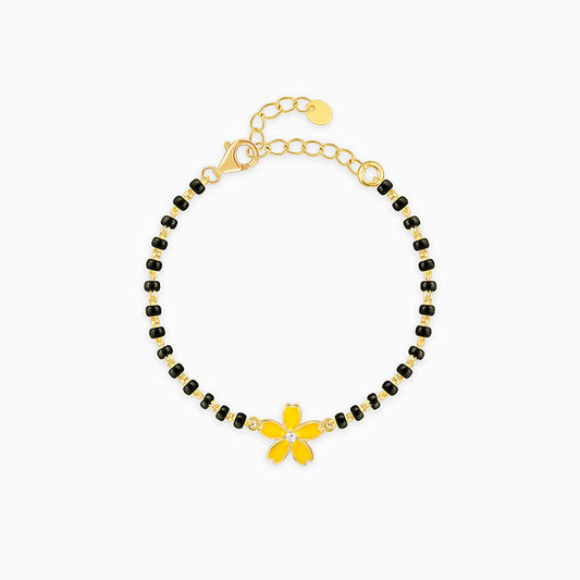 Golden Yellow Flower Kids Bracelet (0-2 years)