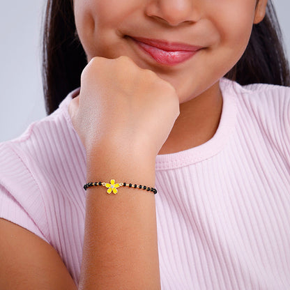 Golden Yellow Flower Kids Bracelet (0-2 years)