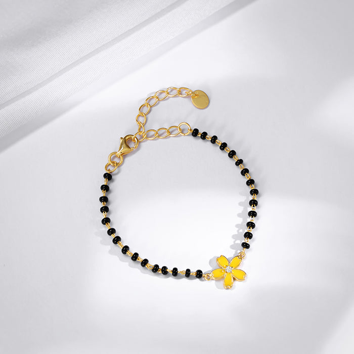 Golden Yellow Flower Kids Bracelet (0-2 years)