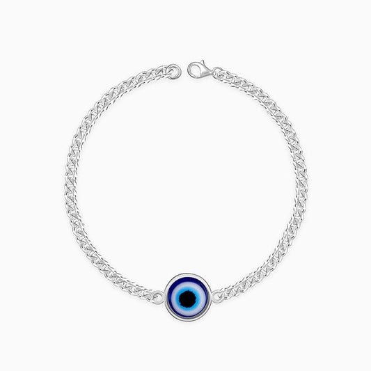 Silver Evil Eye Style Bracelet For Him