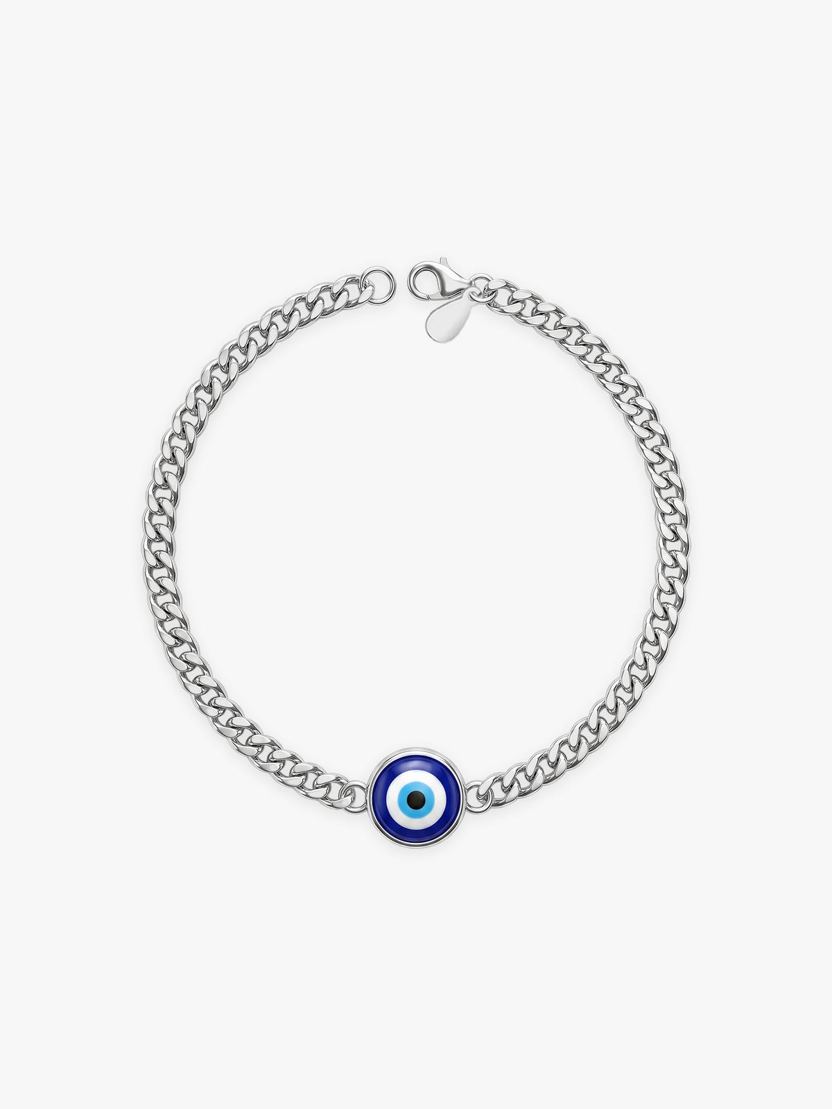 Silver Evil Eye Style Bracelet For Him
