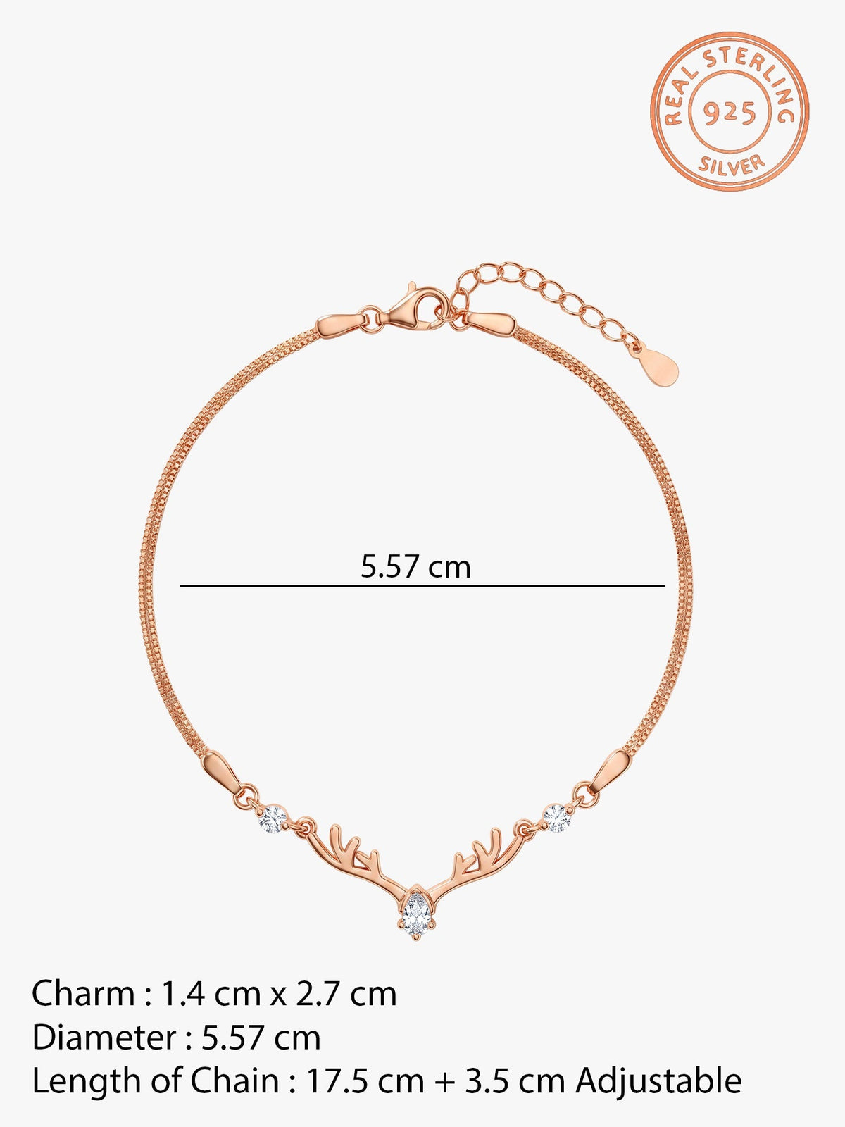 Rose Gold Deer Bracelet