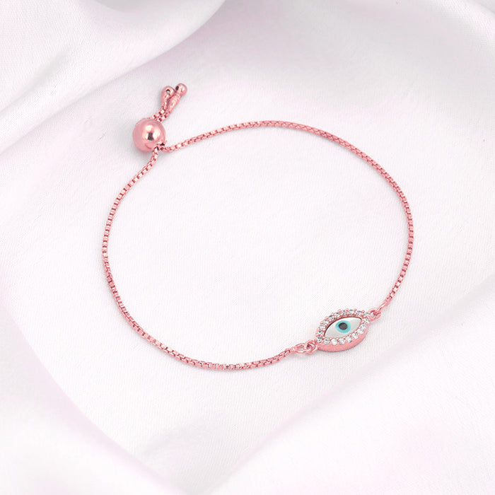 Rose Gold Evil Eye Bracelet