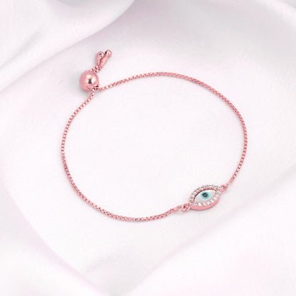 Rose Gold Evil Eye Bracelet