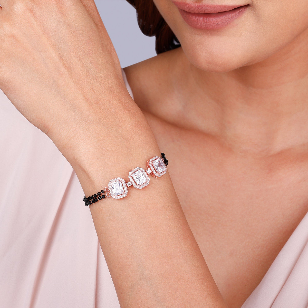 Rose Gold Mangalsutra Bracelet