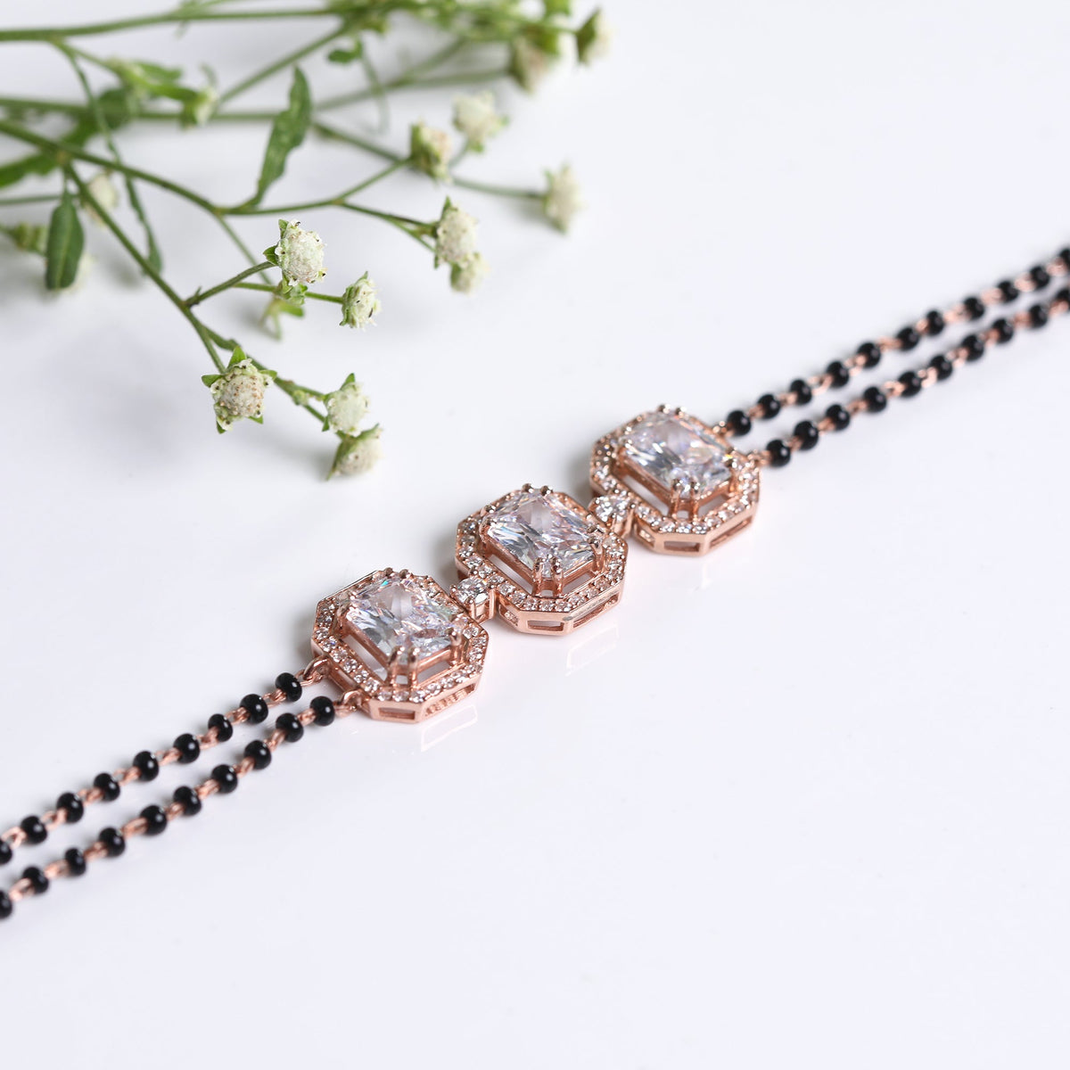 Rose Gold Mangalsutra Bracelet