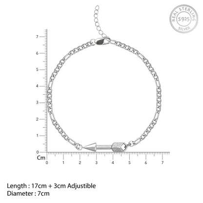 Silver Arrow Bracelet For Him