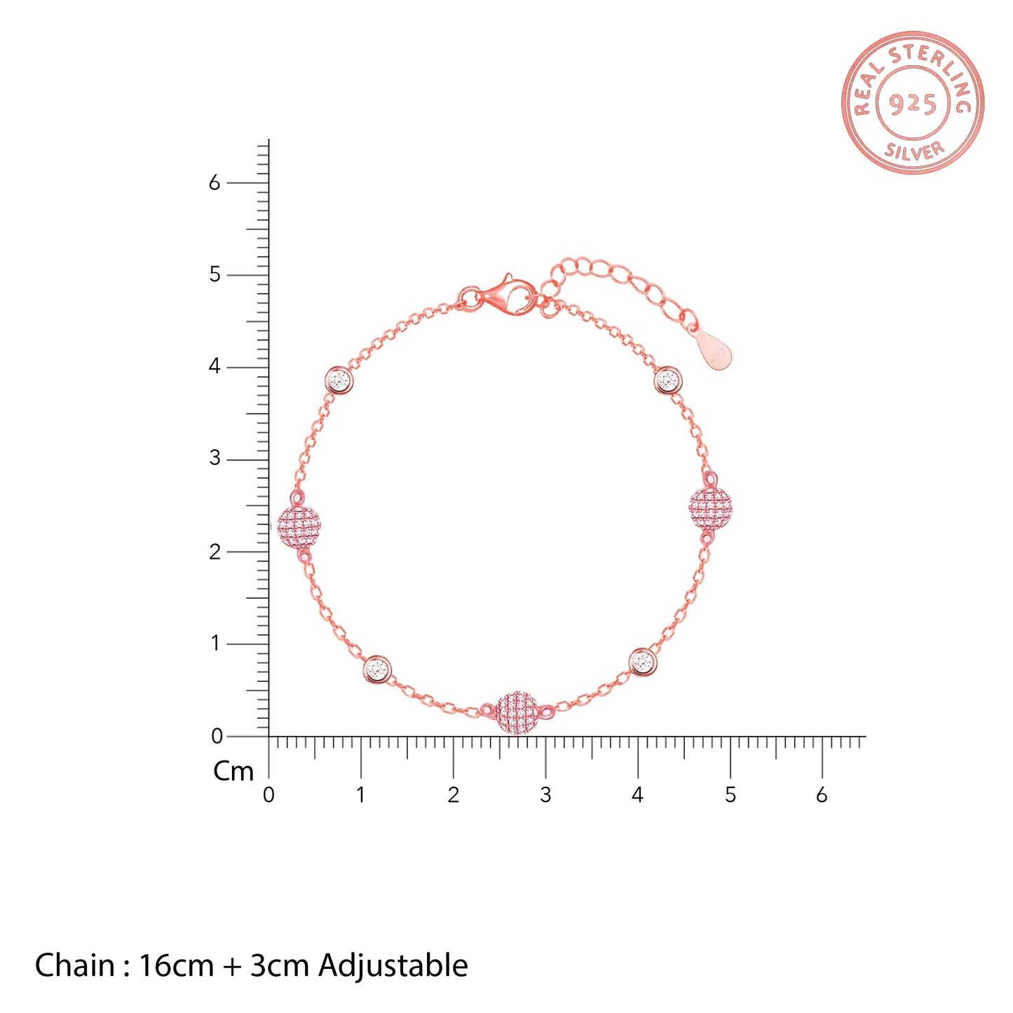 Anushka Sharma Rose Gold Studded Bubble Bracelet