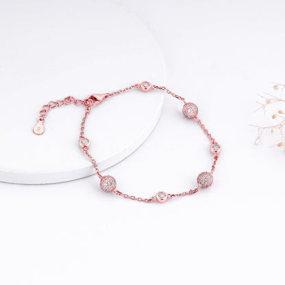 Anushka Sharma Rose Gold Studded Bubble Bracelet